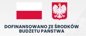 Belka informującą o dofinansowaniu projektu z Budżetu Państwa