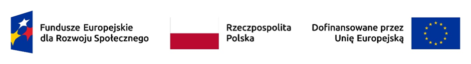 Belka informująca o współfinansowaniu projektu ze środków Europejskiego Funduszu Społecznego Plus (EFS+) w ramach programu Fundusze Europejskie dla Rozwoju Społecznego 2021–2027 (FERS)